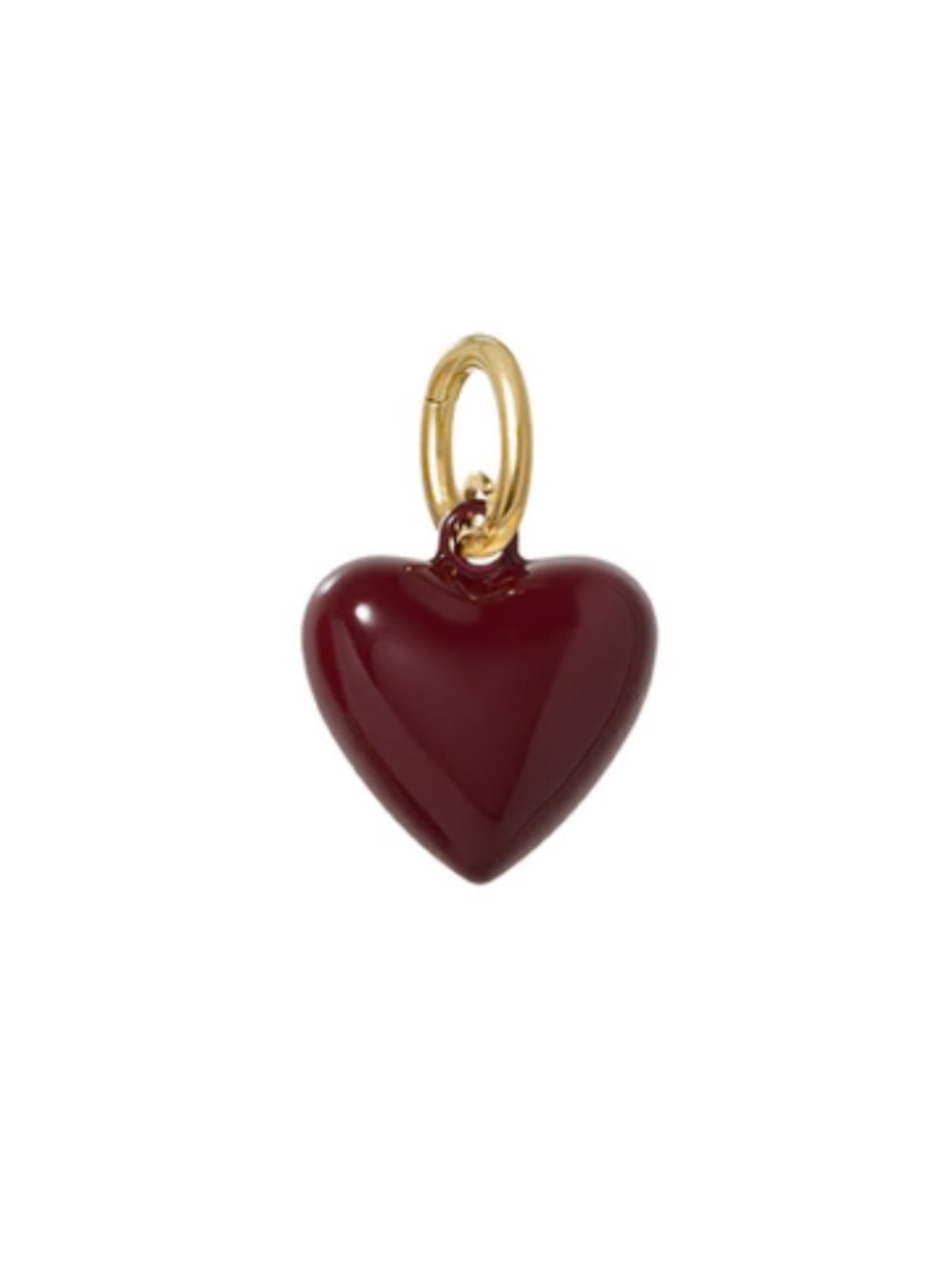 NWOT Roxanne Assoulin The Mini Puffy Heart Charm In Burgundy